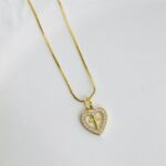 Cadena corazón cruz