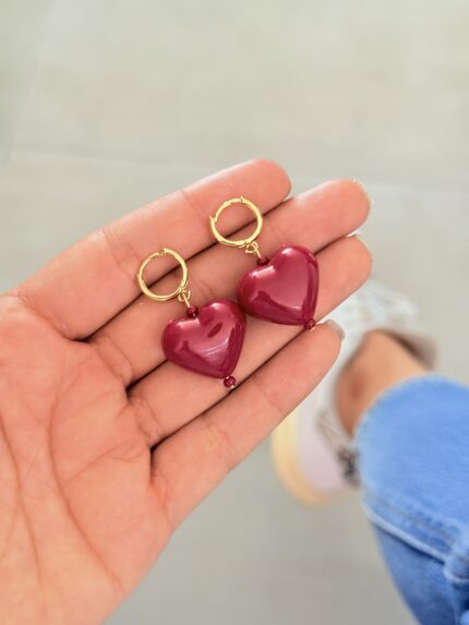 Candongas Chicle Corazon Vino