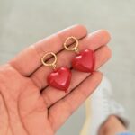Candongas Chicle Corazon Rojo