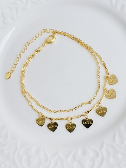 Tobillera Corazones Love