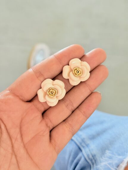 Aretes Rosa Beige