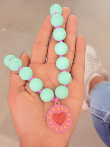 Collar chicle Magenta Corazon