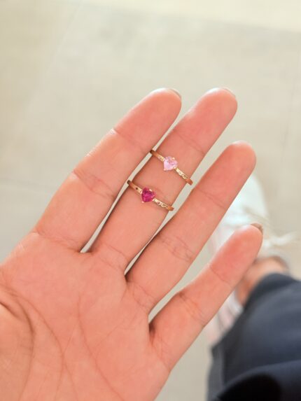 Anillo corazon cristal