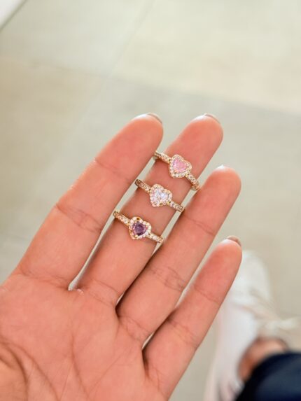 Anillo diamantado circón