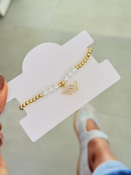 Pulsera Mariposa Perla