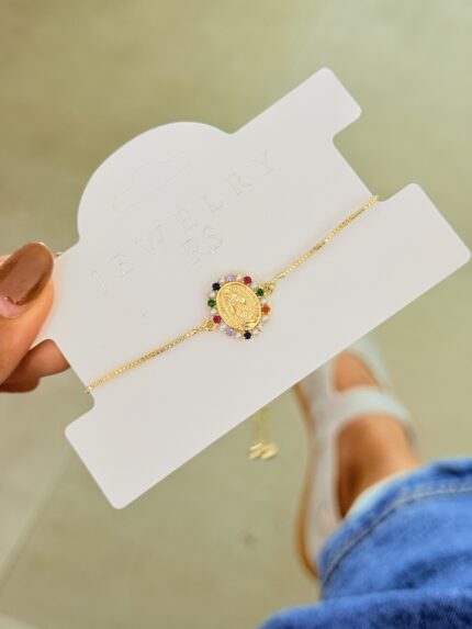 Pulsera Virgen Perla Colores